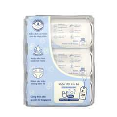 Khăn lau trẻ em Bello 100% nước tinh khiết - Không mùi
