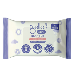 Khăn lau Bello Mini Pocket - Không mùi (10 tờ)