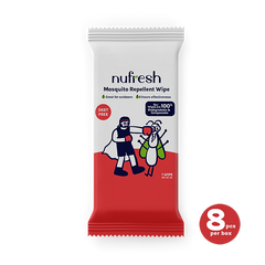 Khăn lau chống muỗi Nufresh 1 x 8 miếng