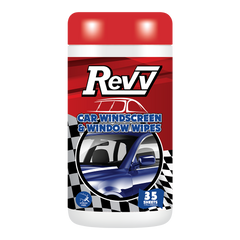 Revv Car Windscreen & Window Wipes (35 sheets)