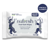 Khăn lau an toàn thực phẩm Nufresh (10 miếng)