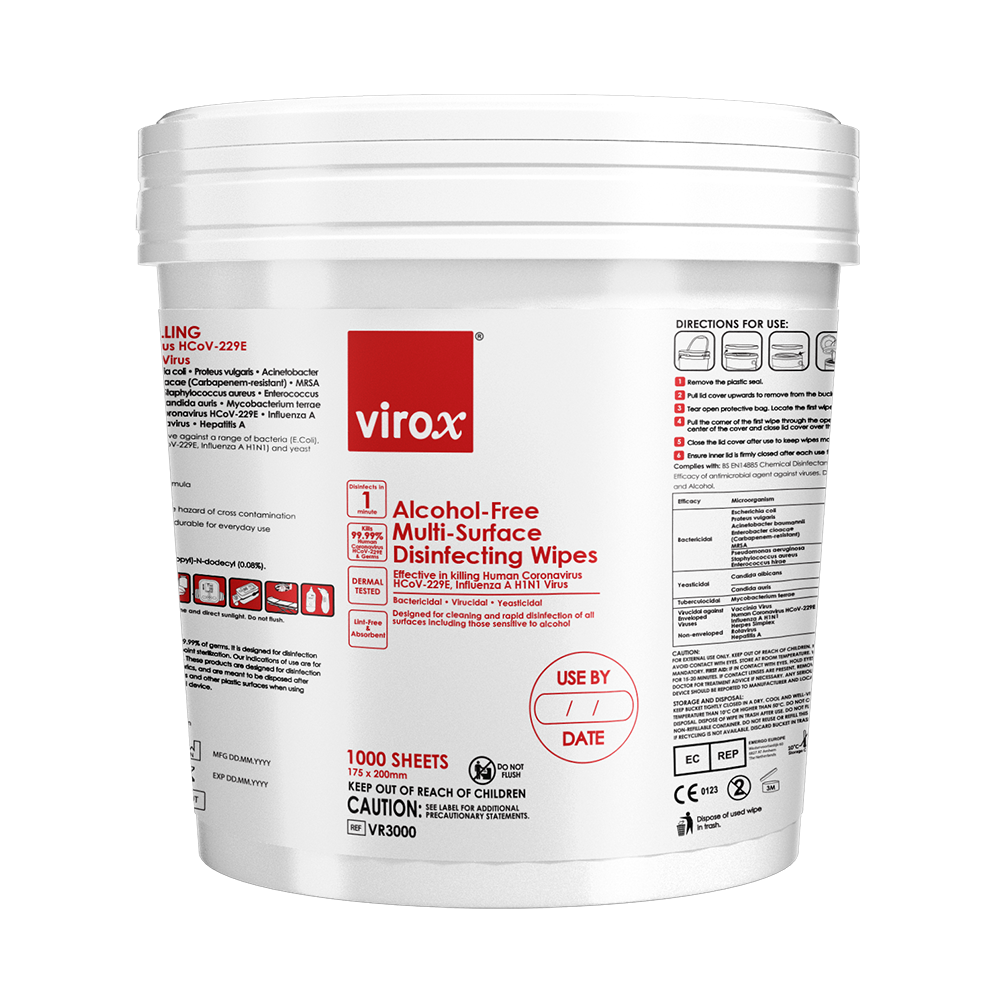 Virox Alcohol-Free Multi-Surface Disinfecting Wipes (1000 sheets ...