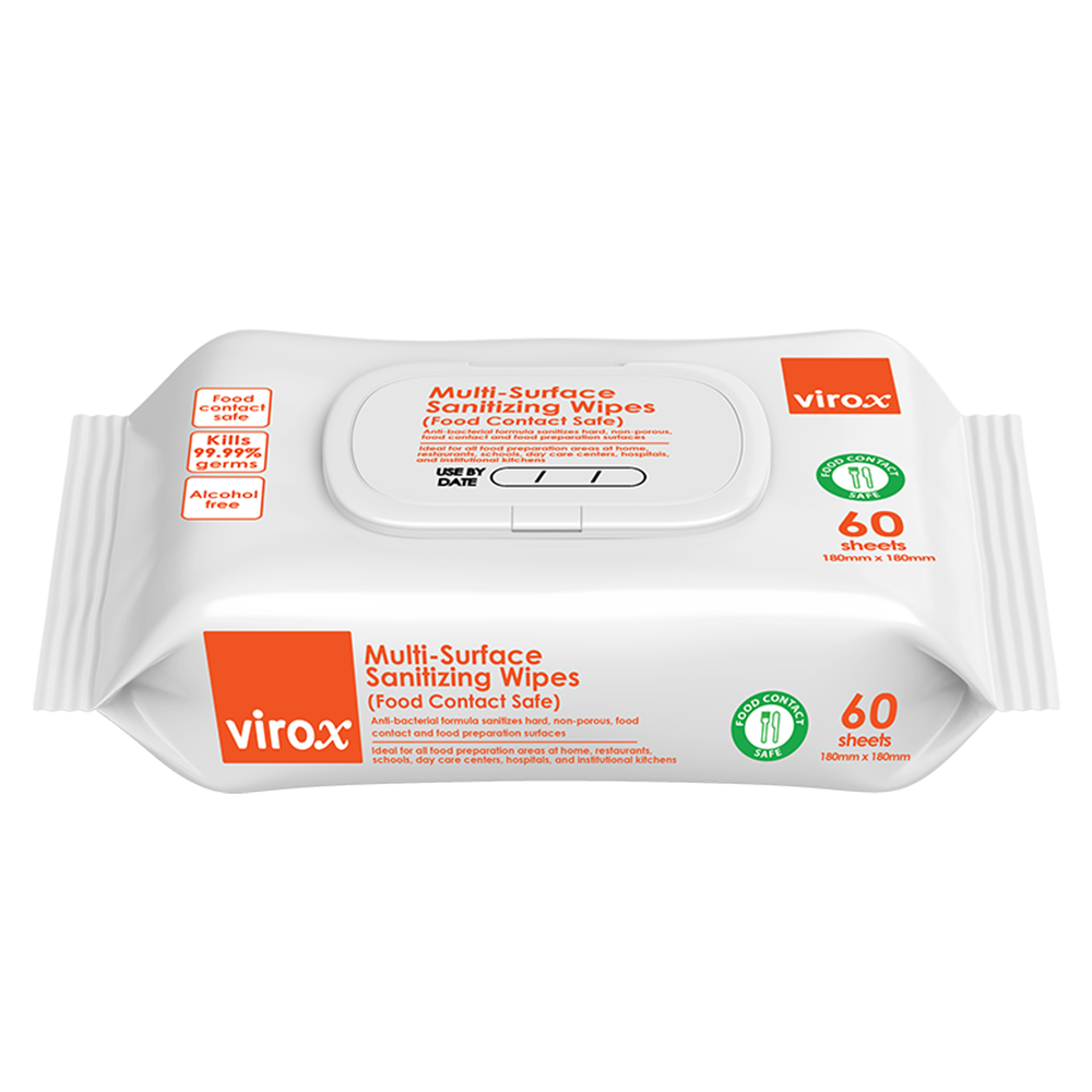 Virox Multi-Surface Sanitizing Wipes (Food Contact Safe) (60 sheets ...