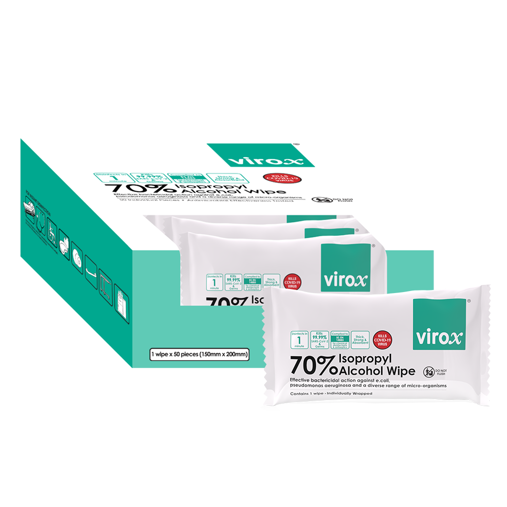 Virox 70% Isopropyl Alcohol Wipes (1 sheets x 50)