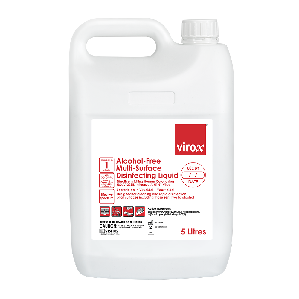Virox Alcohol-Free Multi-Surface Disinfectant (5 Litres) – kleen-pak