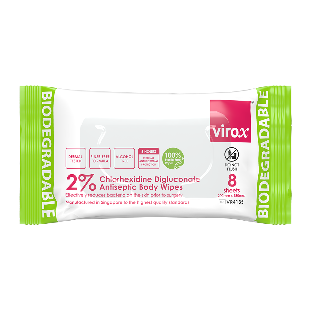 Virox 2% Chlorhexidine Digluconate Antiseptic Body Wipes