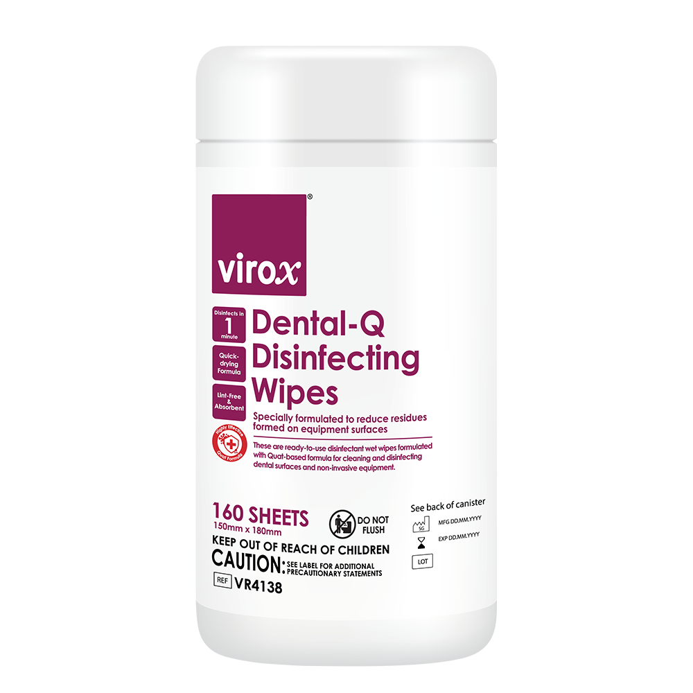 Virox Dental-Q Disinfecting Wipes (160 sheets)