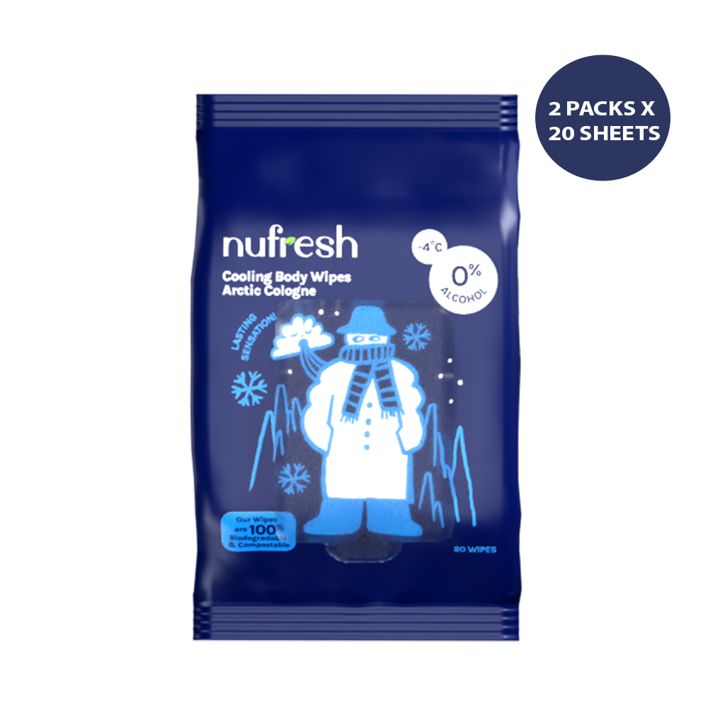Nufresh Cooling Body Wipes (2 x 20s) - Arctic Cologne