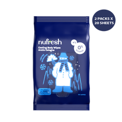 Nufresh Cooling Body Wipes (2 x 20s) - Arctic Cologne