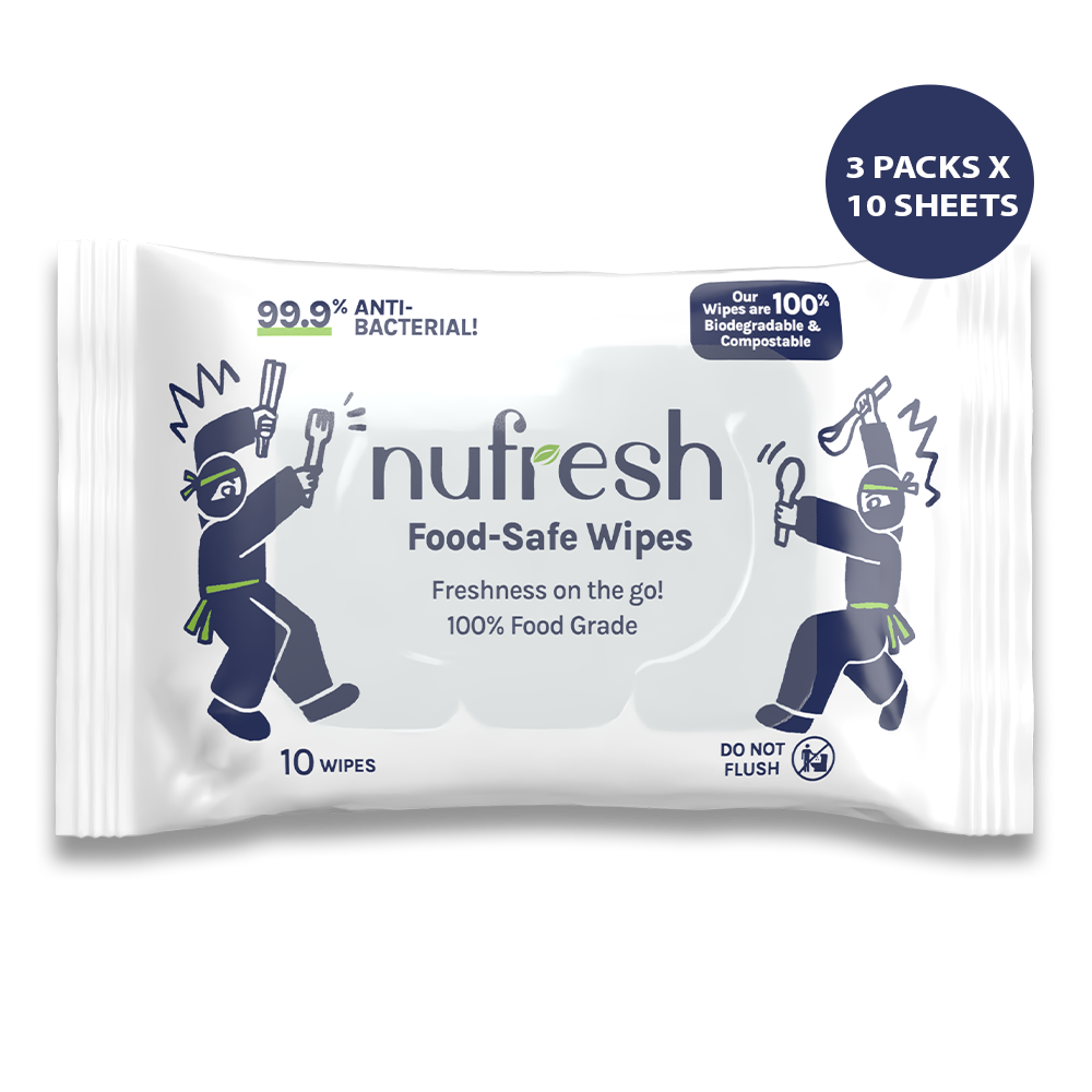 Nufresh Food-Safe Wipes 3 x 10s
